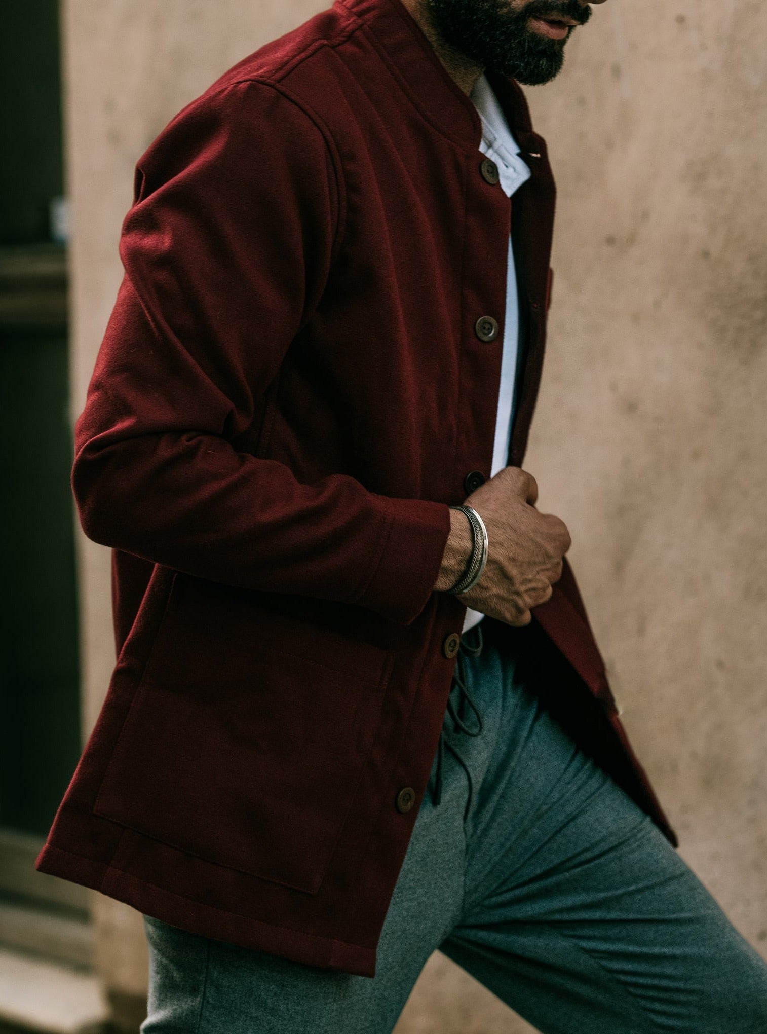 Tambo Wool Jacket in Bordeaux