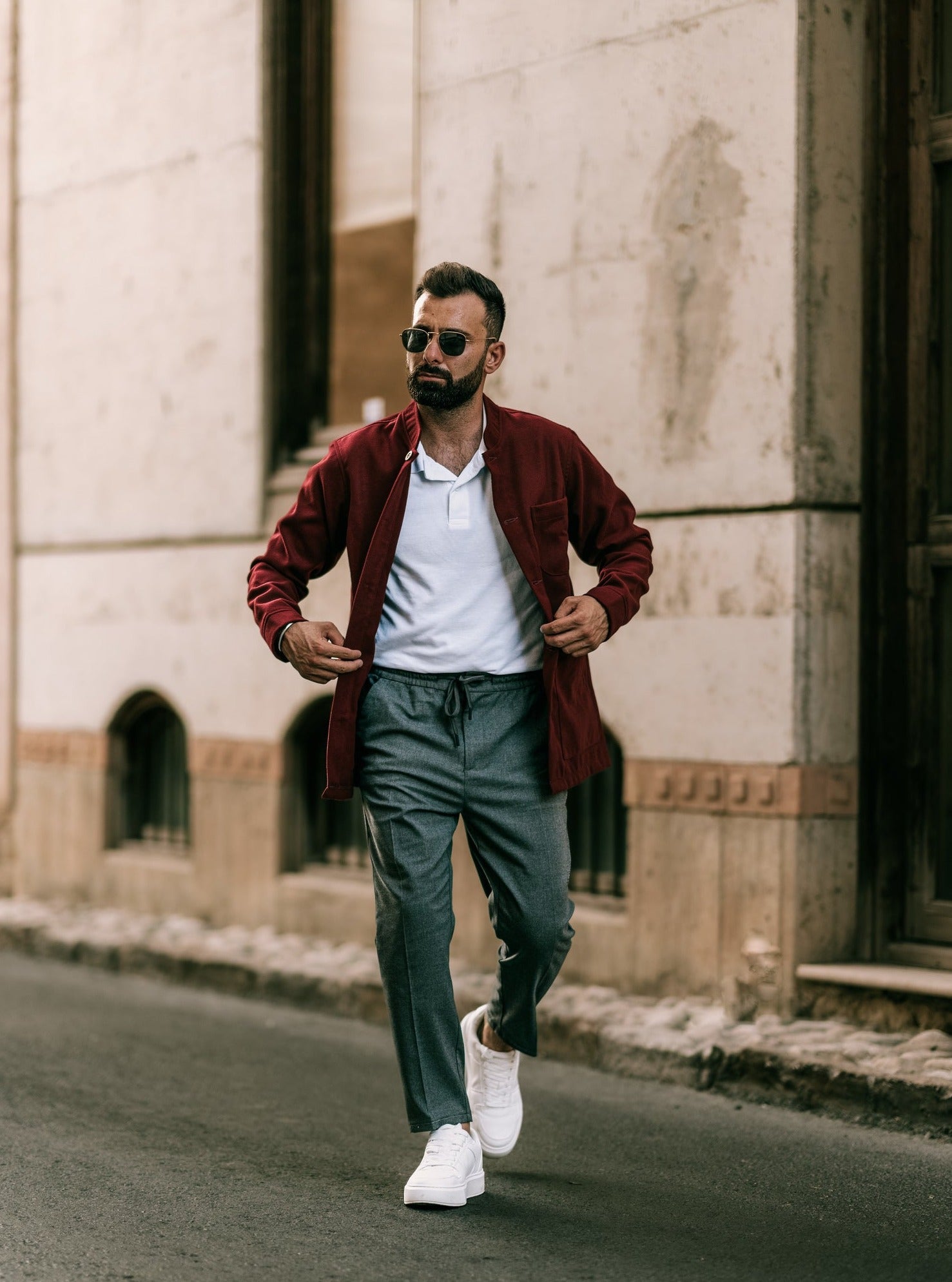 Tambo Wool Jacket in Bordeaux