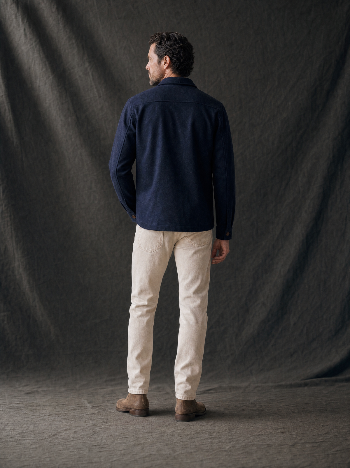 Fogata Wool Jacket in Midnight Blue