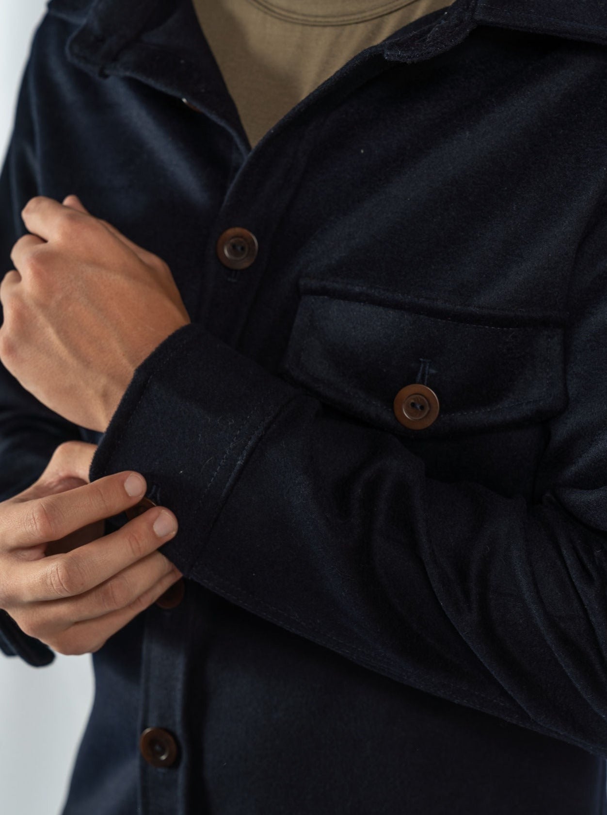 Fogata Wool Jacket in Midnight Blue