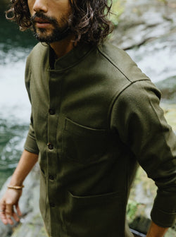 Tambo Wool Jacket in Olive Green
