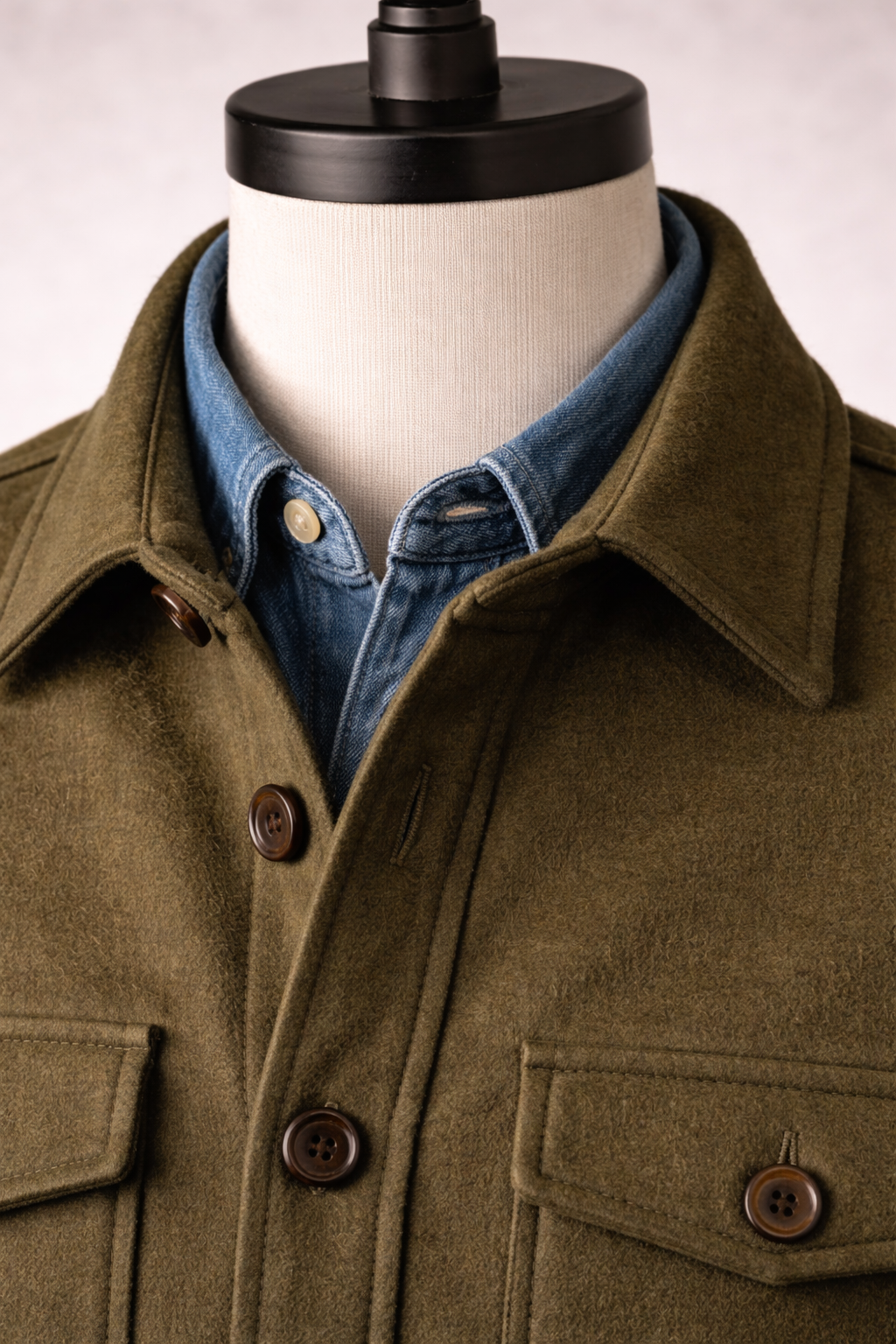 Fogata Wool Jacket in Olive Green
