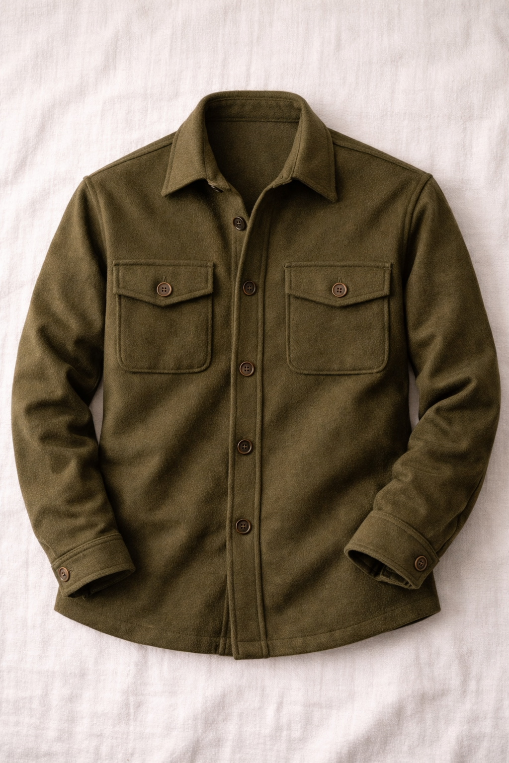 Fogata Wool Jacket in Olive Green