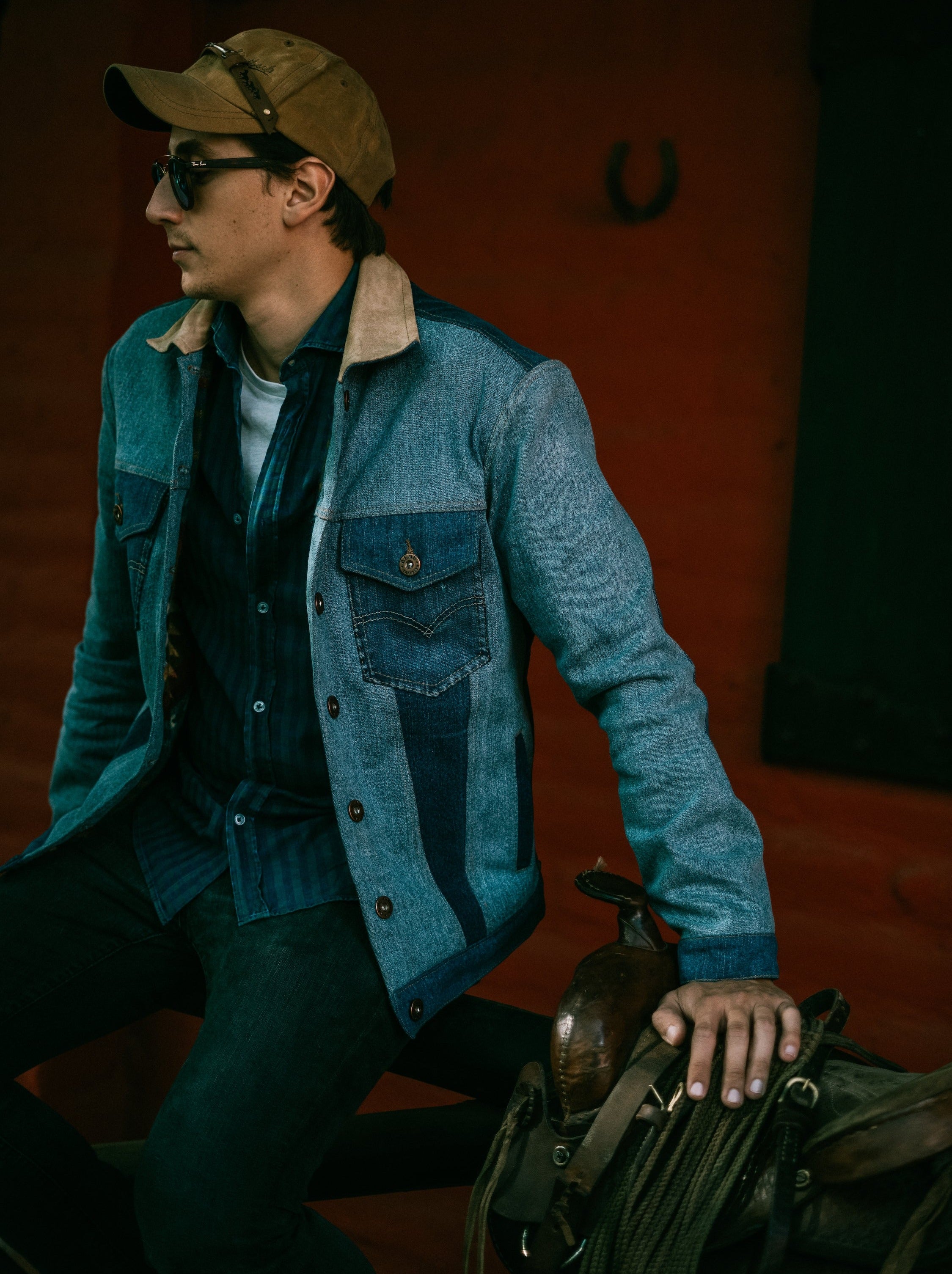 古着リメイク】Euro Denim Work Coat (Unisex) 古着リメイク