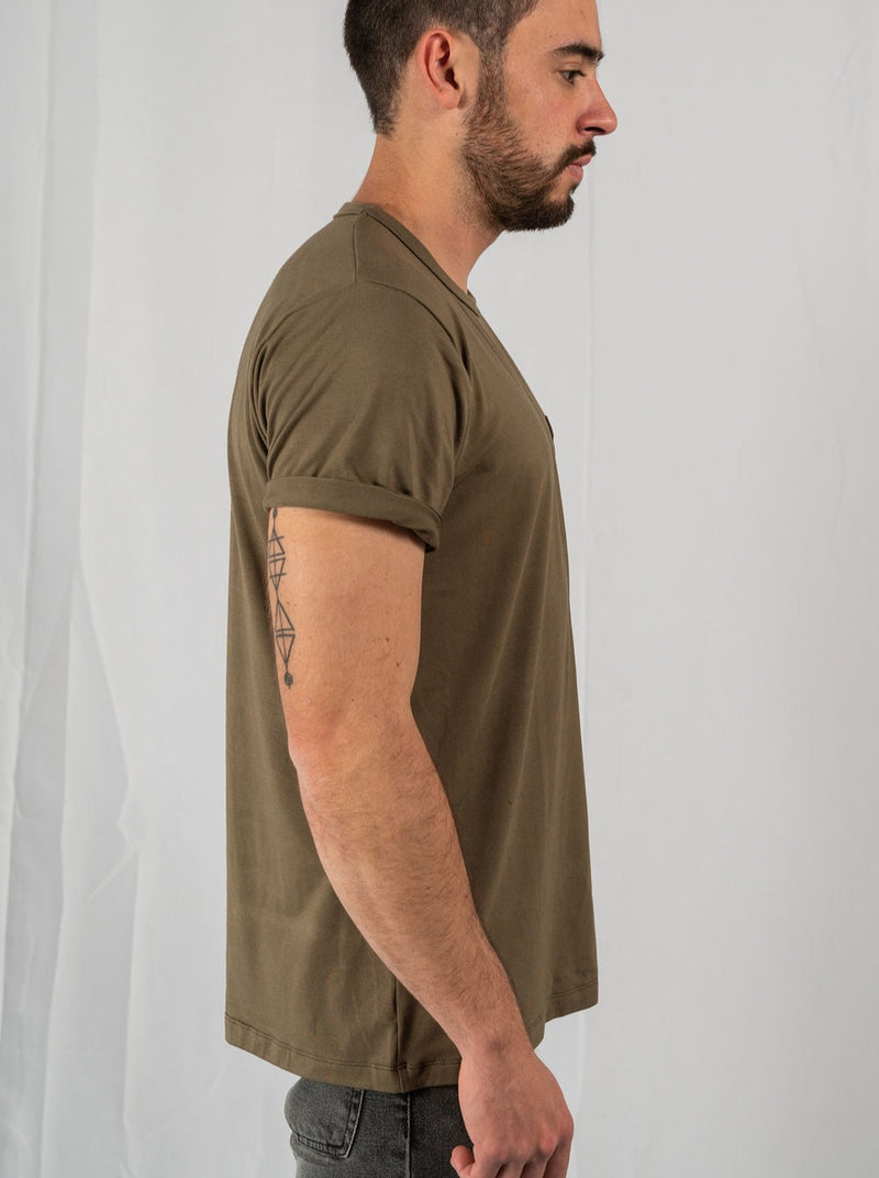 Bamboo Tee in Olive Green