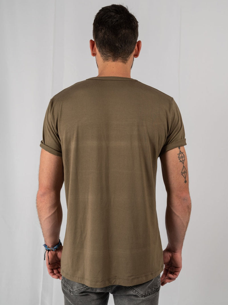 Bamboo Tee in Olive Green